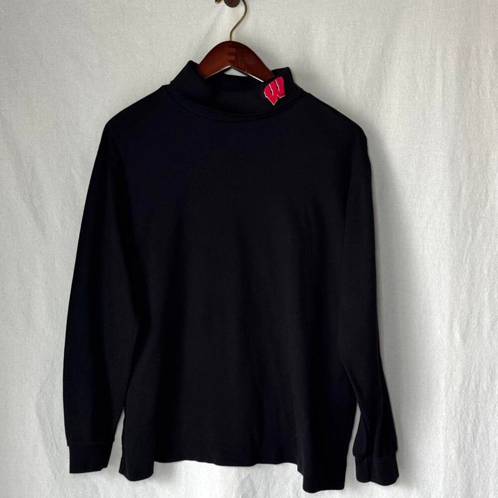 Vintage wisconsin badgers black mock